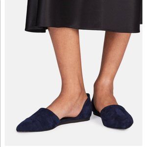 Jenni Kayne Suede Leather D'Orsay Flats Slip-ons | Blue | Size 7